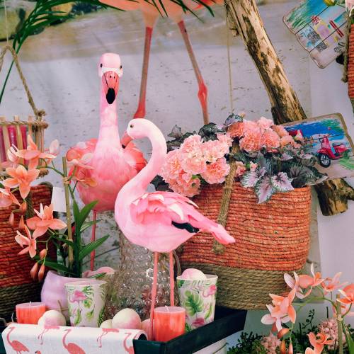 tételeket Dekoratív flamingó tollas rózsaszín H45cm