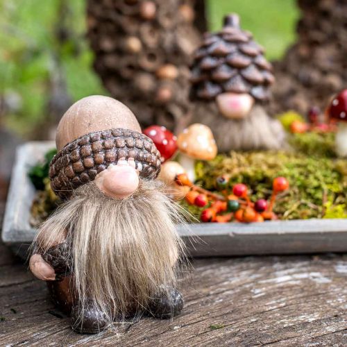 Floristik24 Deco gnome kerámia kúpok és makk válogatott H10,5 / 12cm 4db