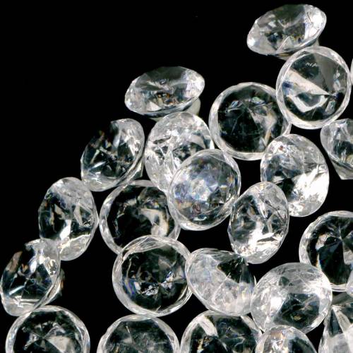 tételeket Díszítő kövek gyémánt akril átlátszó Ø1,8cm 150g szórt díszítés
