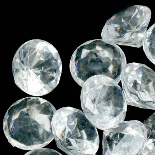tételeket Dekoratív kövek gyémánt átlátszó Ø2,8cm 150g asztali dekoráció