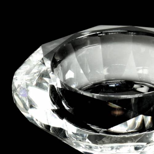 Floristik24 Gyémánt átlátszó gyertyatartó gyertyatartó Ø7cm