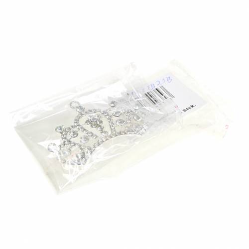 Floristik24 Karácsonyfadísz gyémánt korona 6cm