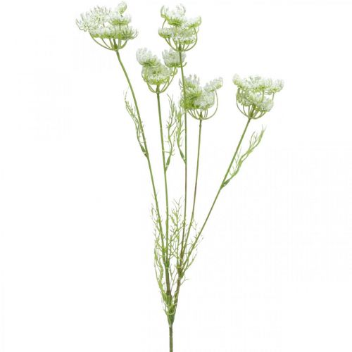 Kapor virágzás, műnövény, műfű zöld, fehér L80cm