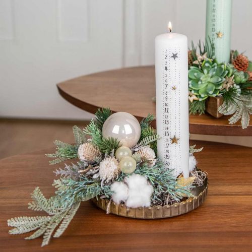 Floristik24 Bogáncs ág mesterséges jeges díszág téli 55cm 3db