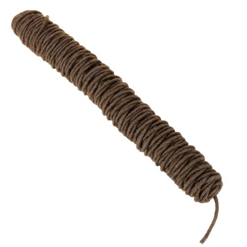 tételeket Barna gyapjúzsinór, 55m díszzsinór virágkötészethez és kézműveskedéshez