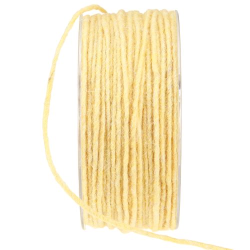 tételeket Kanóc szál gyapjú zsinór filc zsinór gyapjú cérna sárga Ø3mm 100m
