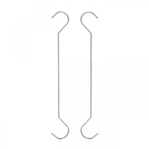 Fém horog, dupla horog ezüst S L20cm 5db