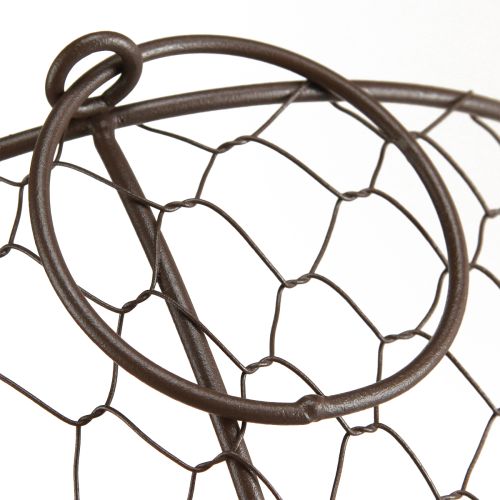 tételeket Drótkosaras tál fogantyúval barna Ø35/30/25cm 3 db-os készlet