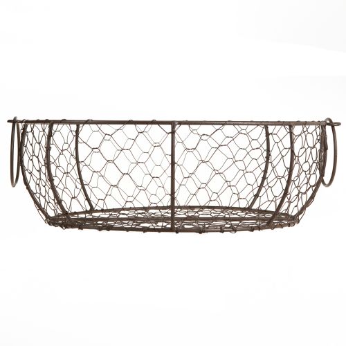 tételeket Drótkosaras tál fogantyúval barna Ø35/30/25cm 3 db-os készlet