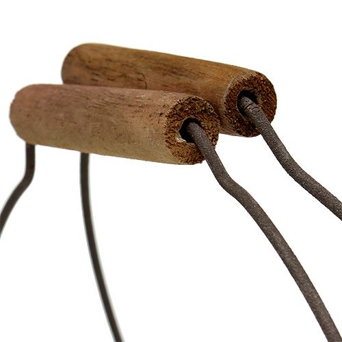 Floristik24 Drótkosár ovális fogantyúval 27x16,5cm H13,5cm barna