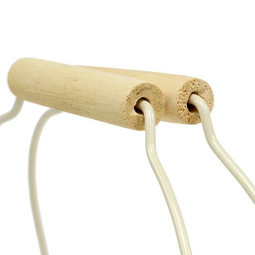 Floristik24 Drótkosár ovális fogantyúval 27x18cm H13,5cm krém