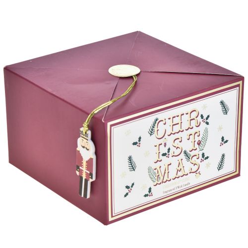 Floristik24 Három kanócos gyertya Karácsonyi illatos gyertya üveg fahéjas szegfűben Ø13cm