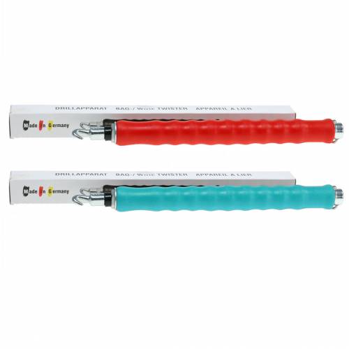 Floristik24 Fúrókészülék DrillMaster huzalfúró Twister piros vagy kék 31cm