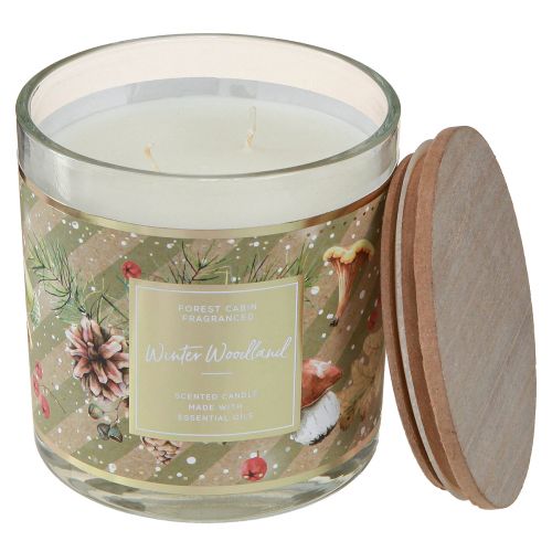 Illatos gyertya Winter Woodland gyertya üvegben Ø9,5cm H10,5cm