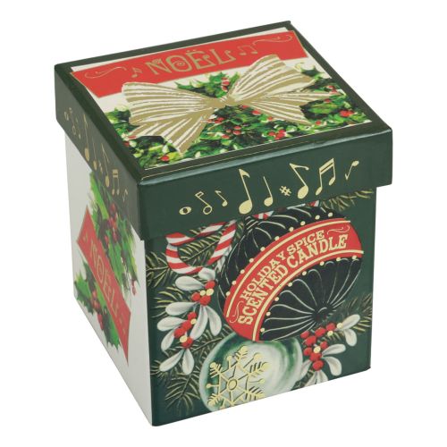 Floristik24 Illatos gyertya Karácsonyi gyertyaüveg fehér karácsonyi gyertya 7,5cm