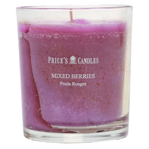 tételeket Illatos gyertya üvegben nyári illat bogyók keveréke lila H8cm