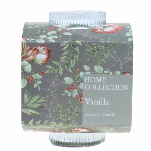 Floristik24 Illatos gyertya vaníliaszürke üvegben Ø8cm H10,5cm