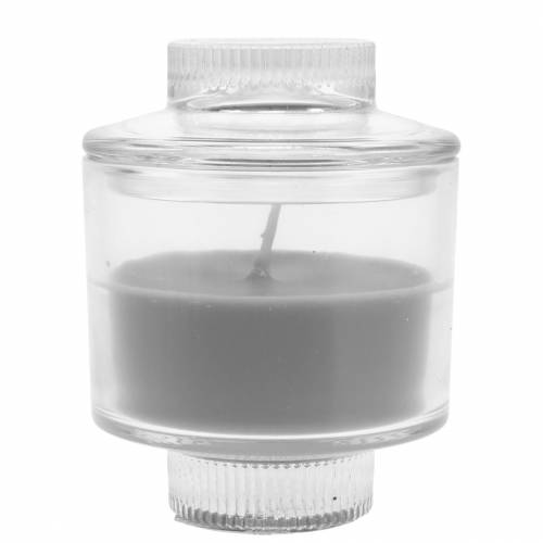 Floristik24 Illatos gyertya vaníliaszürke üvegben Ø8cm H10,5cm