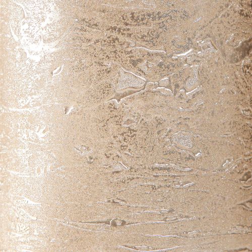 tételeket Platina színű oszlopgyertyák, 70x80 mm, 4 darabos készlet, hosszú égési idő, kiváló minőségű díszgyertyák