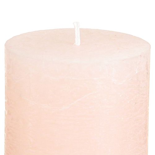 tételeket Egyszínű Rózsaszín Oszlopgyertyák, Világos Rózsaszín, 60x80mm, 4 Darabos Szett, Dekoráció