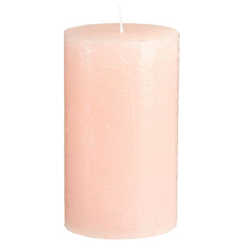 tételeket Rózsaszín oszlopgyertyák 70x120 mm - 4 darabos világos rózsaszín díszgyertya szett romantikához és meghittséghez, esküvői dekorációhoz