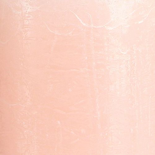 tételeket Rózsaszín oszlopgyertyák 70x120 mm - 4 darabos világos rózsaszín díszgyertya szett romantikához és meghittséghez, esküvői dekorációhoz