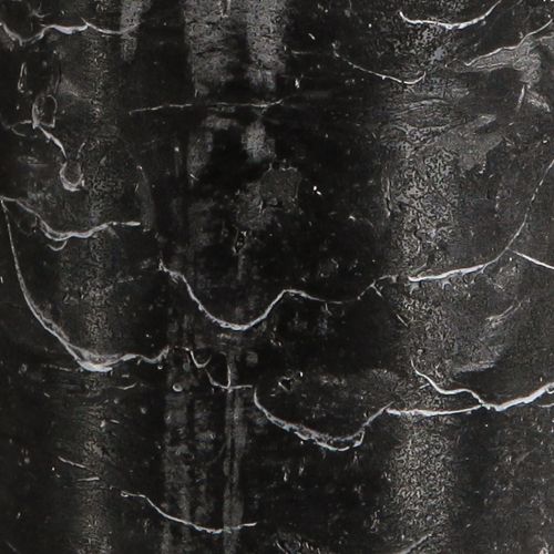 tételeket Fekete oszlopgyertyák, egyszínű, 70×120 mm, 4 darabos készlet - Rusztikus díszgyertyák stílusos asztaldíszítéshez és hangulathoz