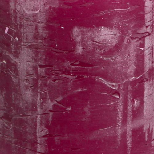 tételeket Átfestett divatos gyertyák Berry Purple színben, oszlopgyertyák, 70×80 mm, 4 db-os készlet, asztaldísz