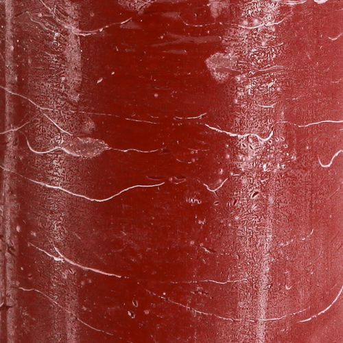 tételeket Sötétvörös, márványhatású oszlopgyertyák, 85x200 mm, 2 darabos szett – hosszú égési idő a romantikáért és az ünnepi hangulatért