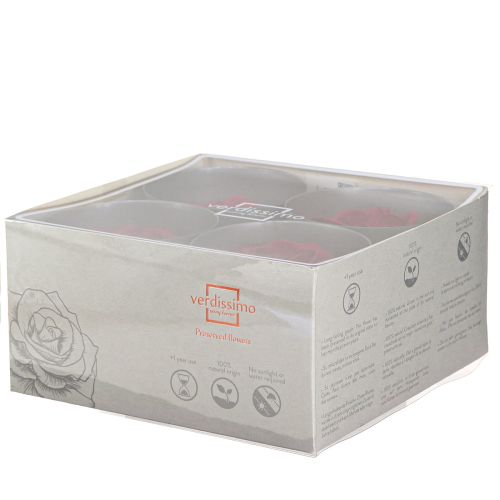 tételeket Igazi rózsafejek Infinity Roses Red Prémium Ø8.5cm 4 db
