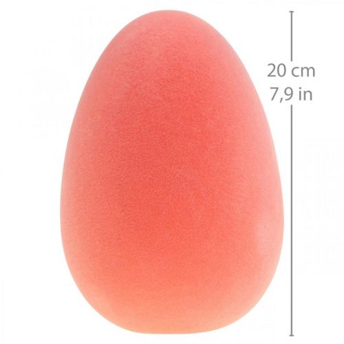Húsvéti tojás dekoráció tojás narancs sárgabarack műanyag pelyhesített 20cm