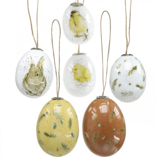Floristik24 Húsvéti tojás felakasztható retro műanyag válogatott 4/4,5/5cm 12 db
