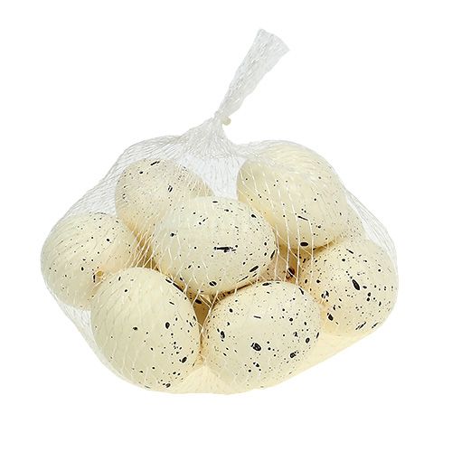 Floristik24 Tojás 6cm krém hungarocellből 12db