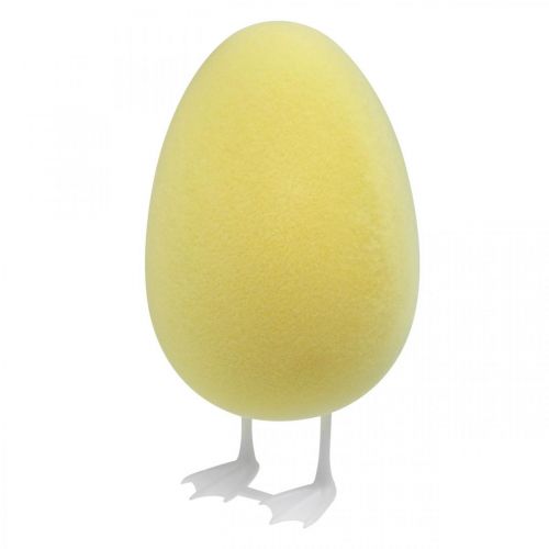 tételeket Dísztojás lábakkal sárga asztaldísz Húsvéti dekoratív figura tojás H25cm