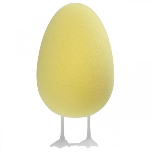 tételeket Dísztojás lábakkal sárga asztaldísz Húsvéti dekoratív figura tojás H25cm