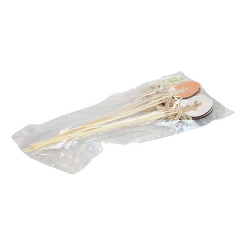 tételeket Virágdugó Húsvéti dekoráció fa tojás nyuszival színes 5×7cm 12 db