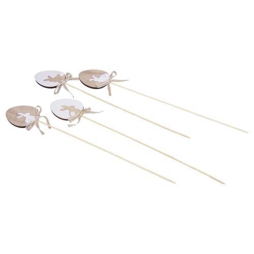 tételeket Virágdugó Húsvéti dekoráció fa tojás nyuszival natúr 5×7cm 12 db