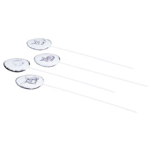 tételeket Virágdugó fém dekortojások húsvéti nyuszival 5×7cm 8 db