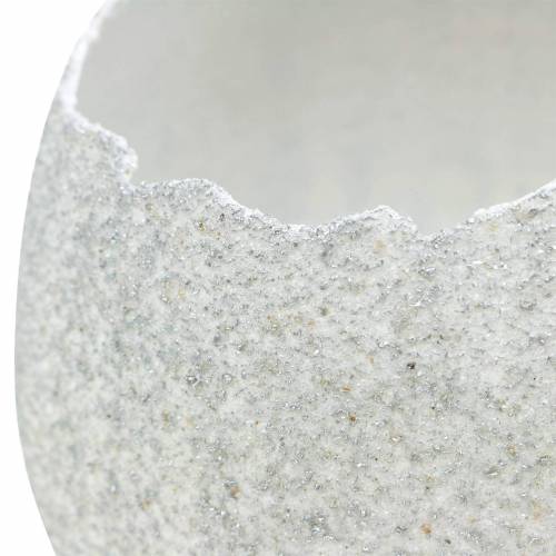 Floristik24 Ültetős tojáshéj Húsvéti dekoráció Dekoratív tojás ezüst H11cm 4db