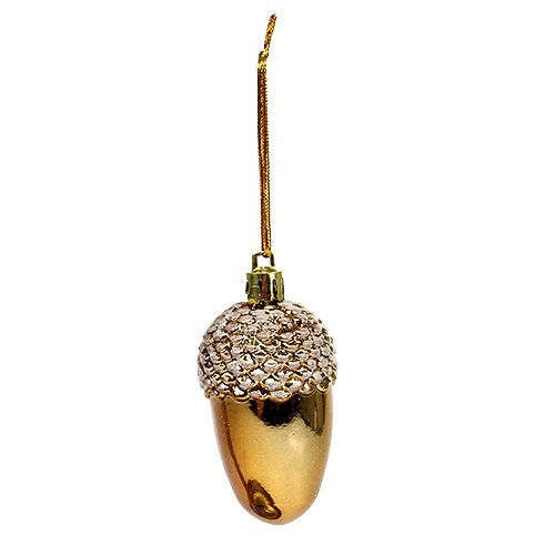 Floristik24 Akasztható makk barna 7,5cm 3db