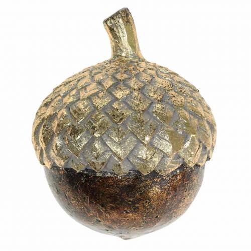 Dekoratív makk arany Ø7,4cm H9,7cm