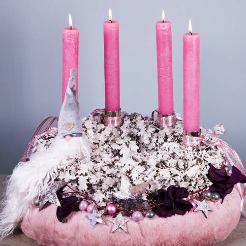 Floristik24 Fehérre mosott tölgylevél koszorú Ø38cm