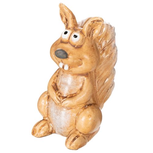 Ülő mókus figura őszi dekorációhoz, 10cm | Floristik24.hu