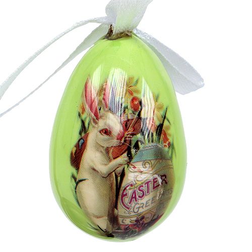 Floristik24 Tojás akasztható zöld válogatott. 5-8cm 8db