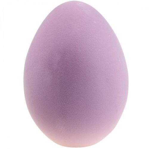 Húsvéti tojás műanyag nagy dekortojás lila bolyhos 40cm