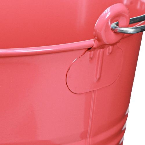 tételeket Vödör dekoratív rózsaszín virágcserép fém 26x22,5x23cm 6l