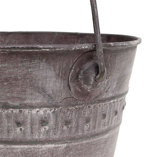 Floristik24 Cink vödör Ø15cm H12cm mosott lila