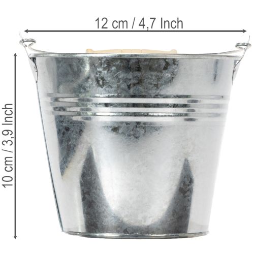 Vödör Ø12cm M10cm 8db. Cink,