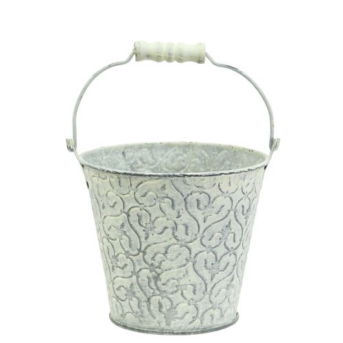 Cink vödör dekorkrémmel mosva Ø11cm H10,5cm | Floristik24.hu