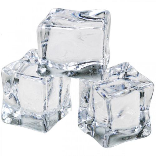 tételeket Mesterséges jégkocka dekoratív jég átlátszó 2,5×3×2,5cm 12db